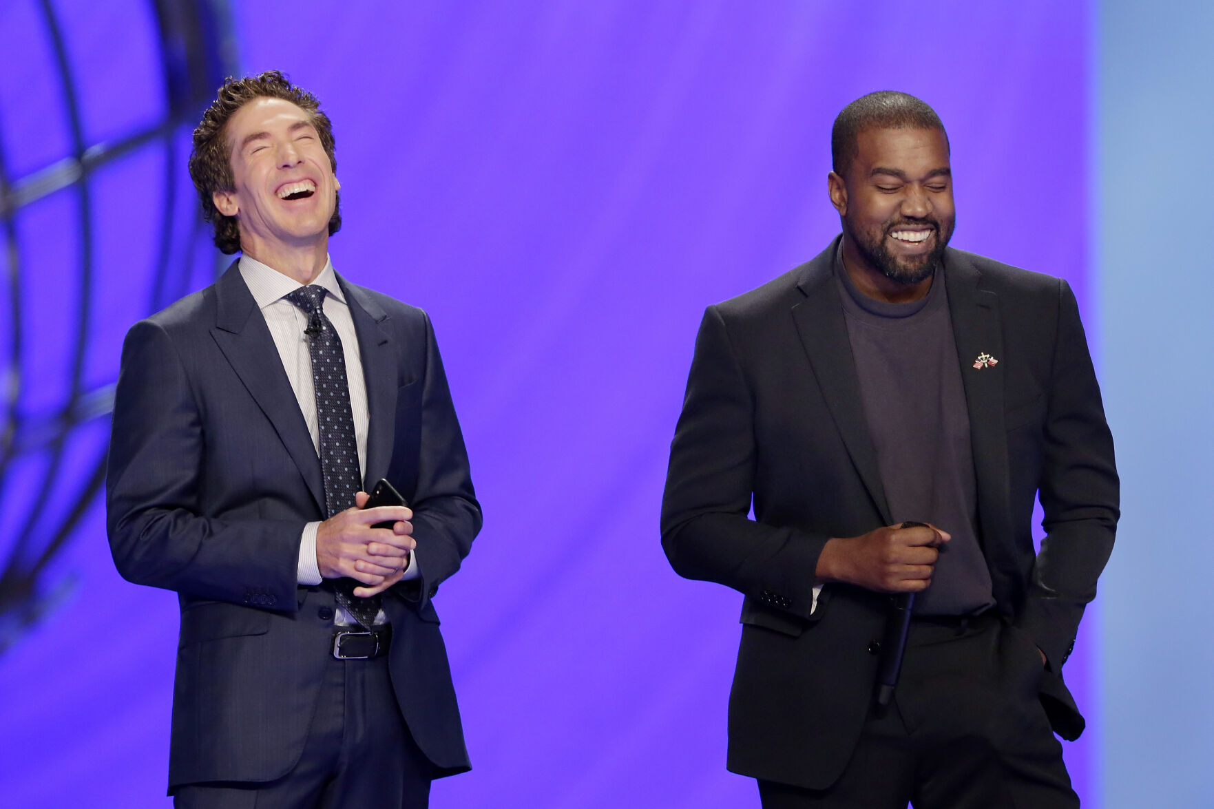 2019: APTOPIX People Kanye West Joel Osteen